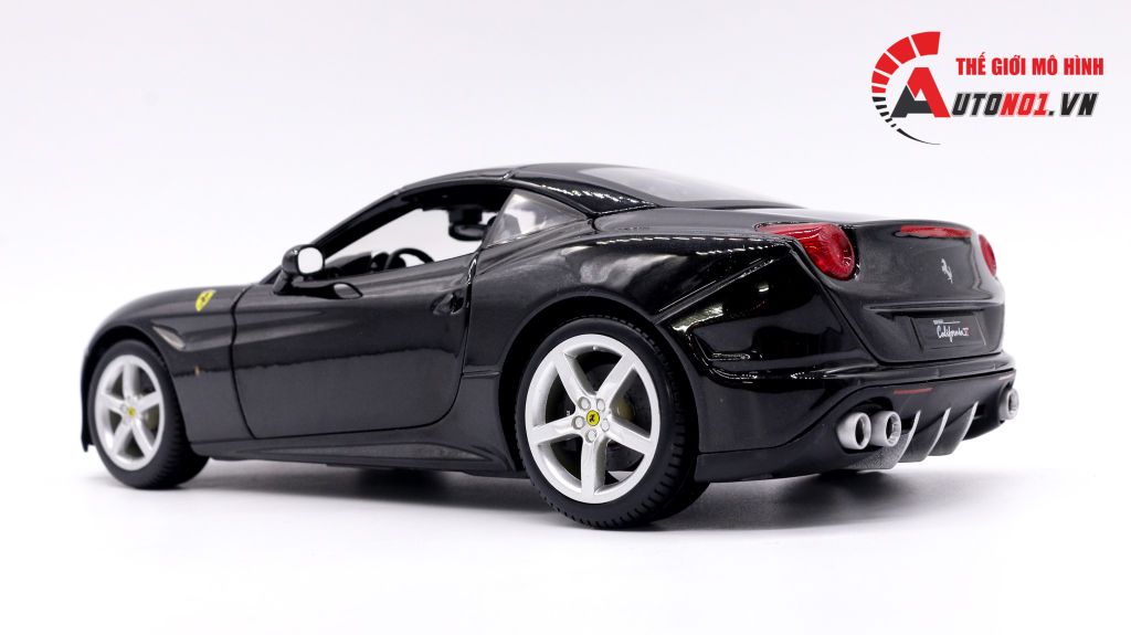 XE MÔ HÌNH FERRARI CALIFORNIA T CLOSED TOP BLACK 1:24 BBURAGO 3070