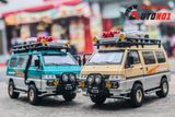  Mô hình xe Mitsubishi Delica Van Guide Offroad full open - có phụ kiện tỉ lệ 1:24 Chimei Model OT24052 