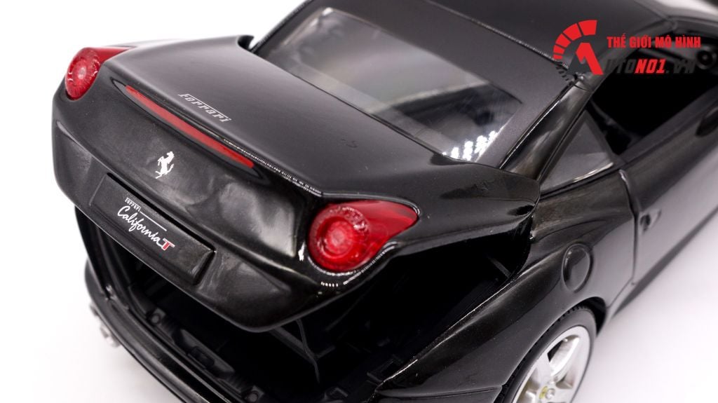 XE MÔ HÌNH FERRARI CALIFORNIA T CLOSED TOP BLACK 1:24 BBURAGO 3070