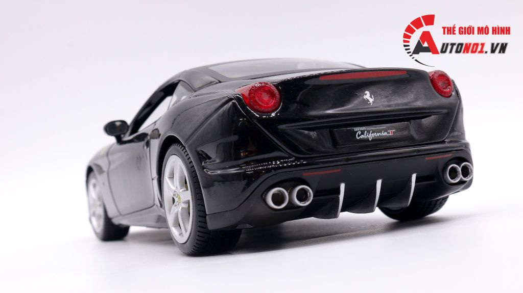 XE MÔ HÌNH FERRARI CALIFORNIA T CLOSED TOP BLACK 1:24 BBURAGO 3070