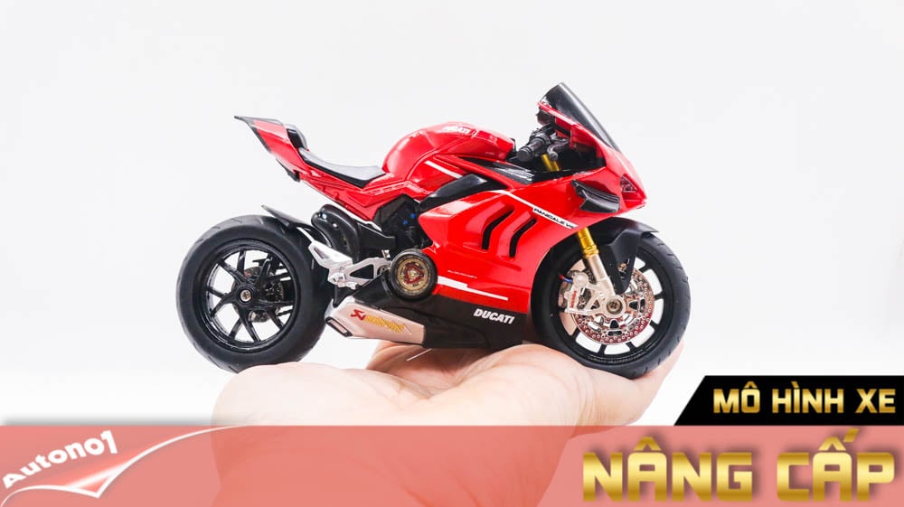  Mô hình xe độ Ducati Superleggera V4 độ nồi khô tỉ Lệ 1:12 Autono1 Alloy D223T 