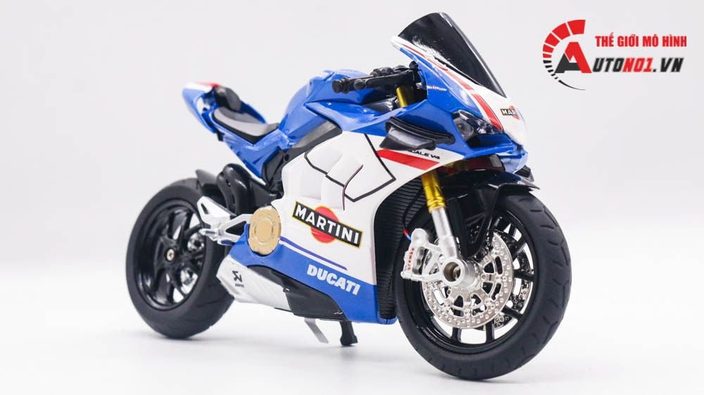 Mô hình xe độ Ducati Panigale V4 Martini Tỉ Lệ 1:12 Autono1 D222L