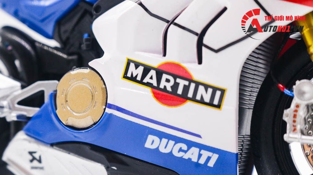 Mô hình xe độ Ducati Panigale V4 Martini Tỉ Lệ 1:12 Autono1 D222L