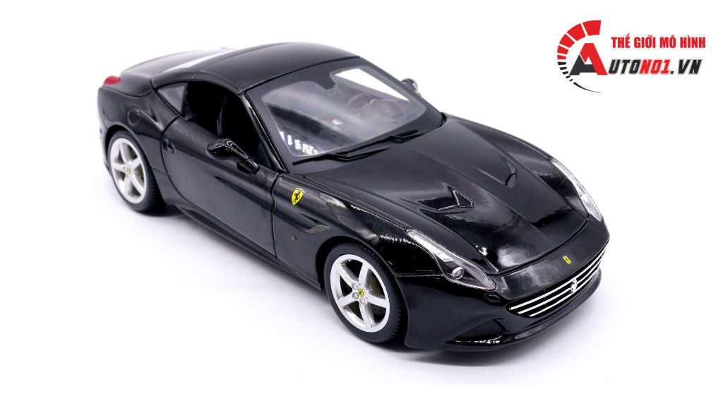 XE MÔ HÌNH FERRARI CALIFORNIA T CLOSED TOP BLACK 1:24 BBURAGO 3070