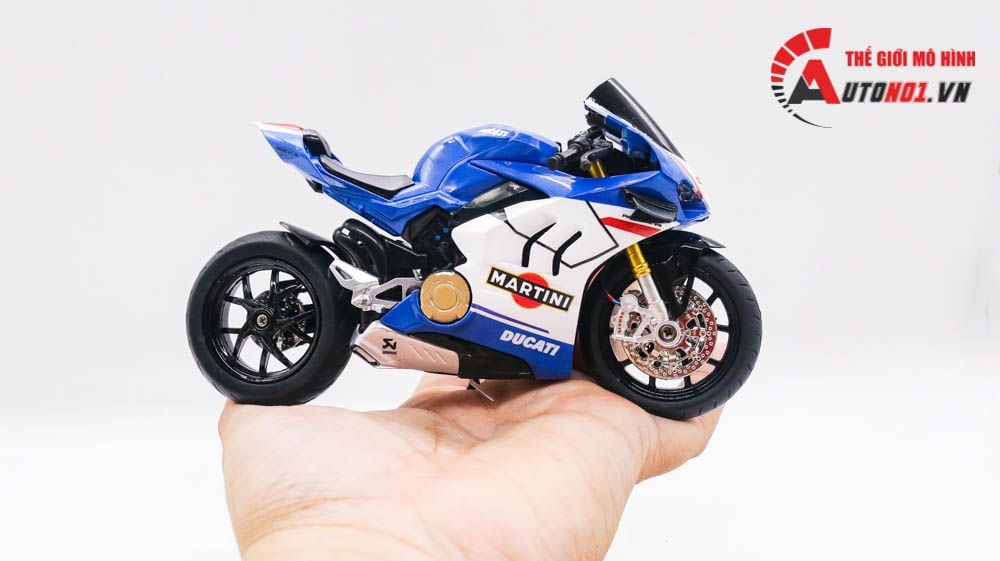 Mô hình xe độ Ducati Panigale V4 Martini Tỉ Lệ 1:12 Autono1 D222L