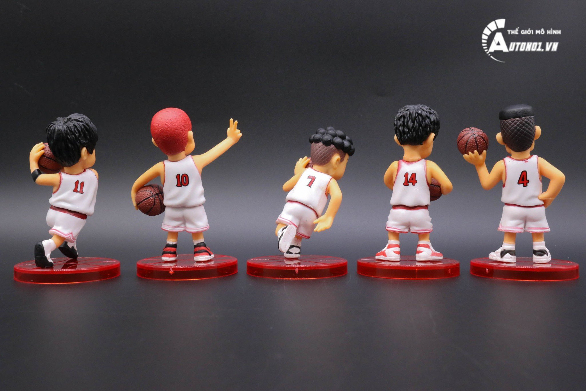 MÔ HÌNH NHÂN VẬT SLAM DUNKS WHITE SET 5 CON 7.5CM KHÔNG HỘP 6042