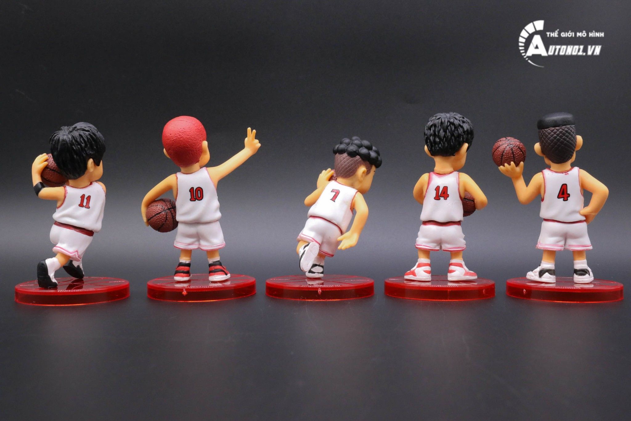  Mô hình nhân vật set 5 con Slam Dunks trắng không hộp 7.5cm FG256 