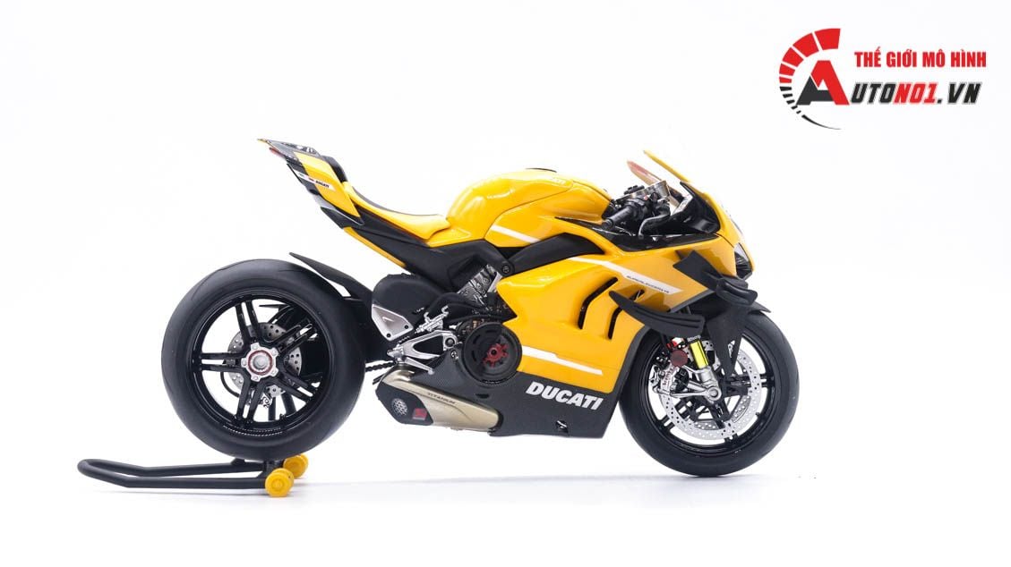  Mô hình xe cao cấp Ducati Superleggera V4 độ nồi khô yellow tỉ lệ 1:12 Tamiya D234C 