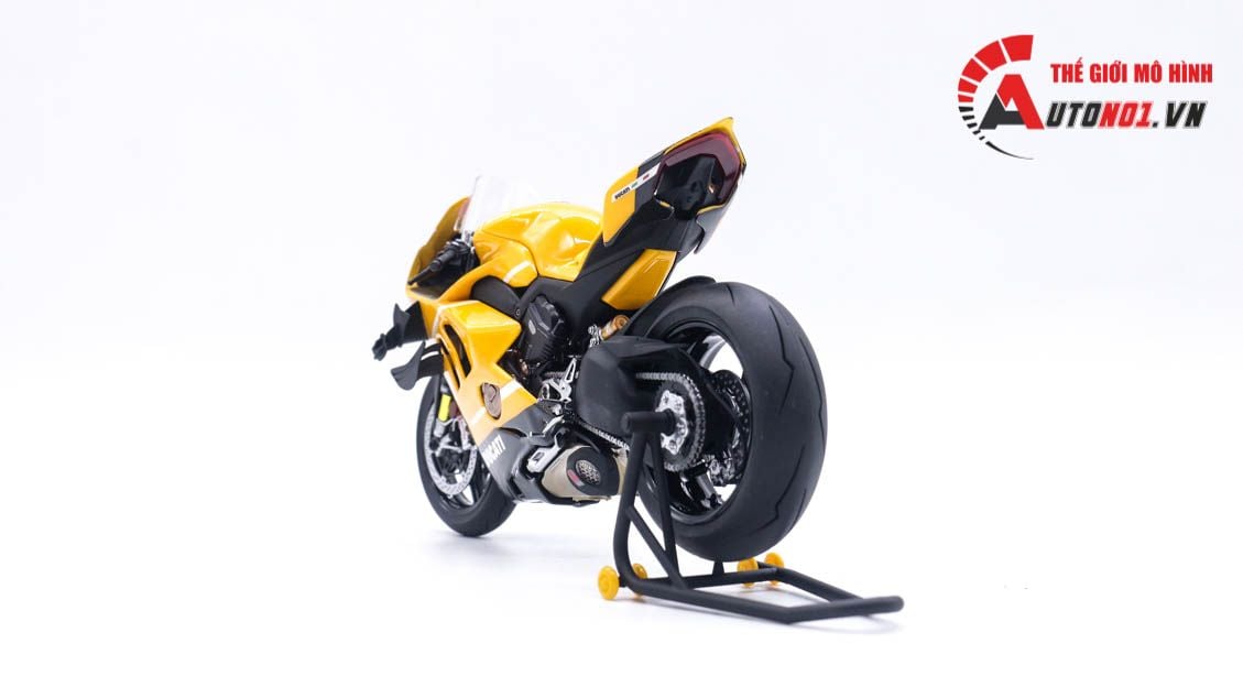  Mô hình xe cao cấp Ducati Superleggera V4 độ nồi khô yellow tỉ lệ 1:12 Tamiya D234C 