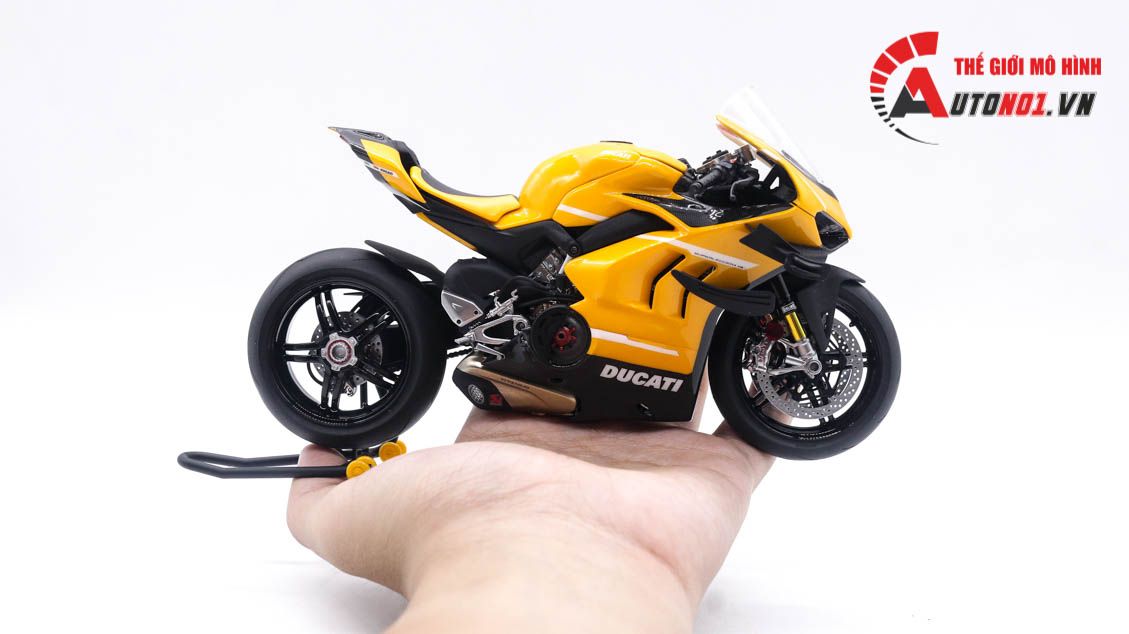  Mô hình xe cao cấp Ducati Superleggera V4 độ nồi khô yellow tỉ lệ 1:12 Tamiya D234C 