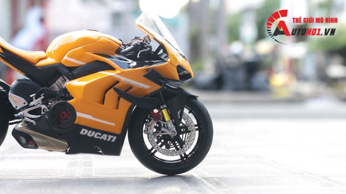  Mô hình xe cao cấp Ducati Superleggera V4 độ nồi khô yellow tỉ lệ 1:12 Tamiya D234C 