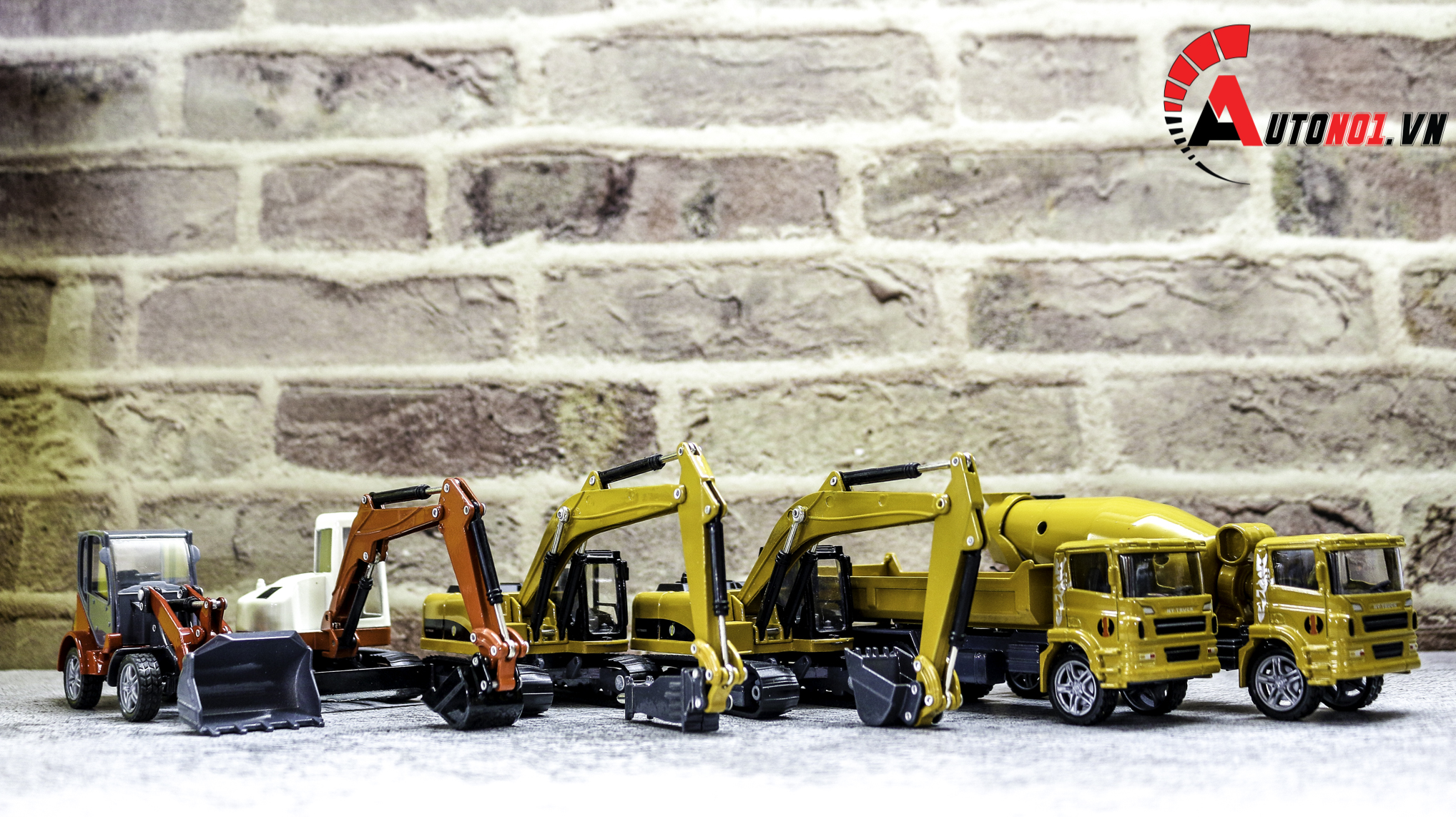  Mô hình bộ 6 xe công trình 1:60 hytruck 7602 