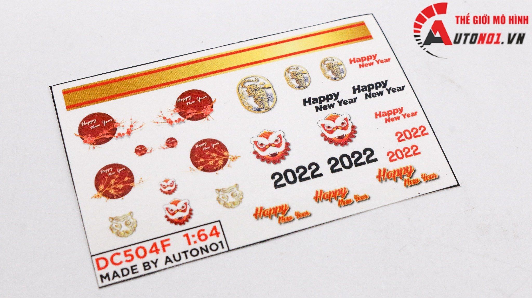  Decal nước Happy New Year 2022 - Tiger 1:64 Autono1 DC504f 