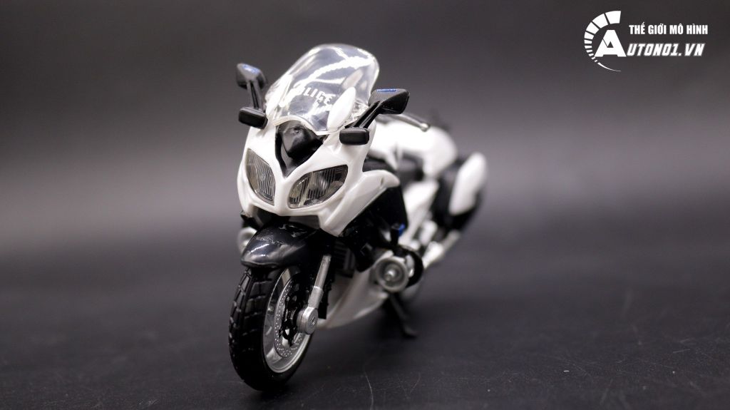 XE MÔ HÌNH MAISTO YAMAHA FJR1300 VERSION POLICE BLACK 1:18