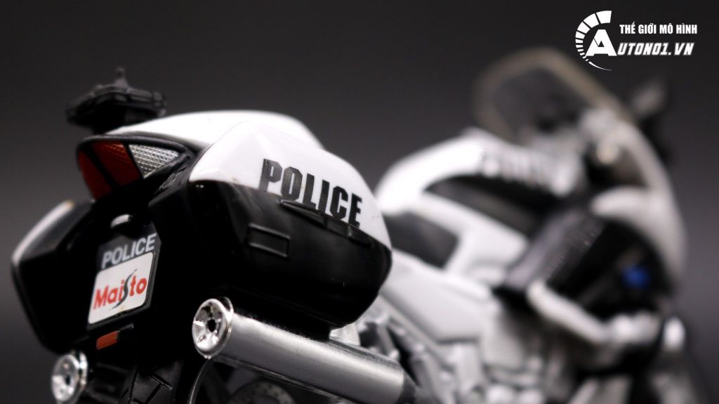 XE MÔ HÌNH MAISTO YAMAHA FJR1300 VERSION POLICE BLACK 1:18