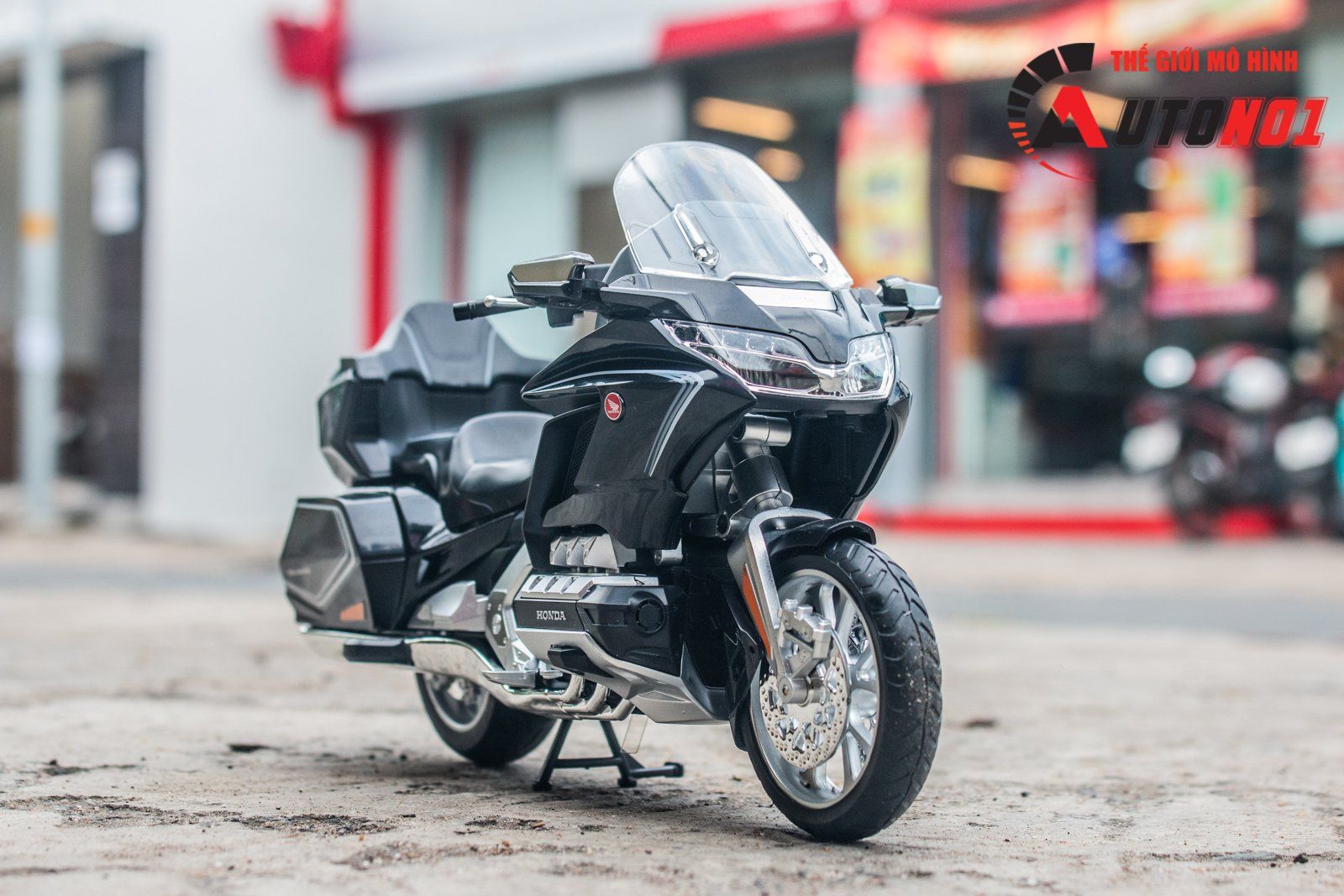  Mô hình xe Honda Goldwing GL800 2021 có đèn - âm thanh tỉ lệ 1:12 Alloy Model MT12012 