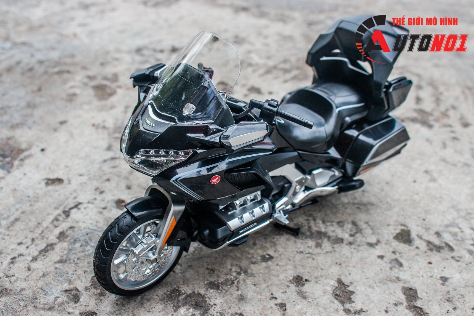  Mô hình xe Honda Goldwing GL800 2021 có đèn - âm thanh tỉ lệ 1:12 Alloy Model MT12012 