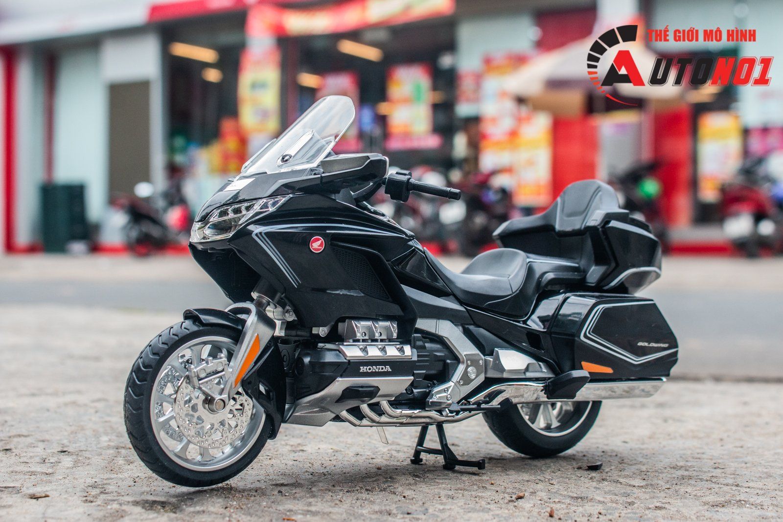  Mô hình xe Honda Goldwing GL800 2021 có đèn - âm thanh tỉ lệ 1:12 Alloy Model MT12012 