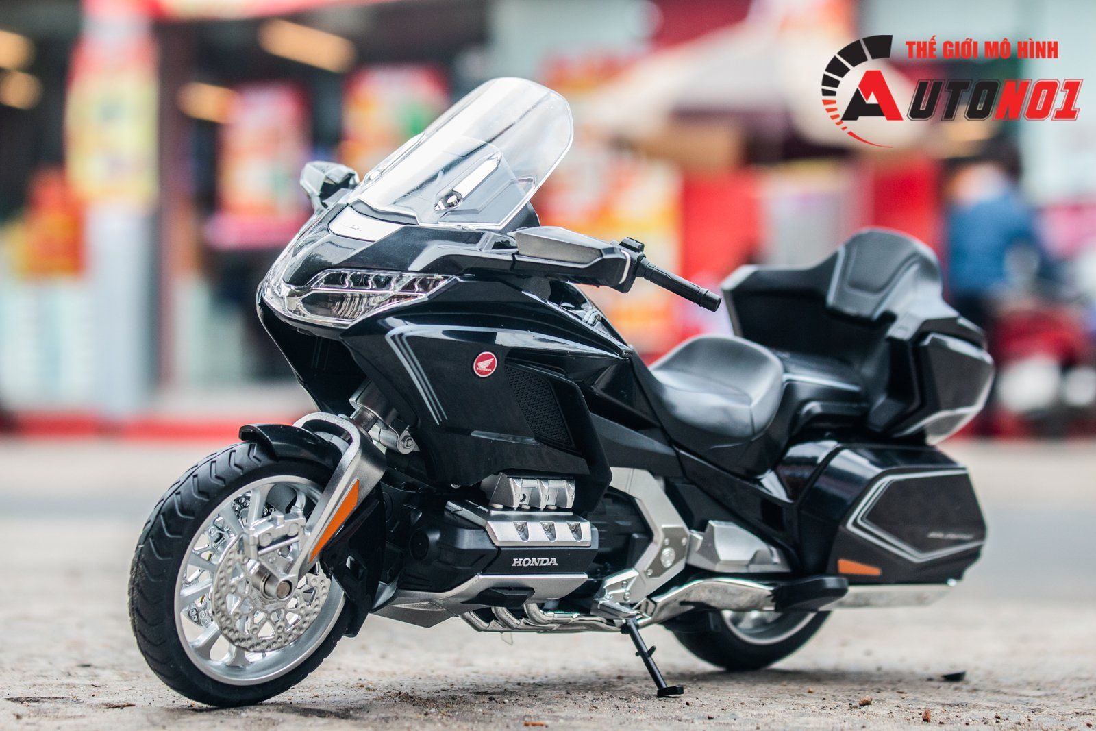  Mô hình xe Honda Goldwing GL800 2021 có đèn - âm thanh tỉ lệ 1:12 Alloy Model MT12012 
