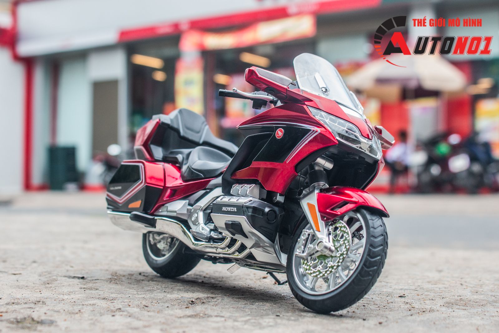  Mô hình xe Honda Goldwing GL800 2021 có đèn - âm thanh tỉ lệ 1:12 Alloy Model MT12012 