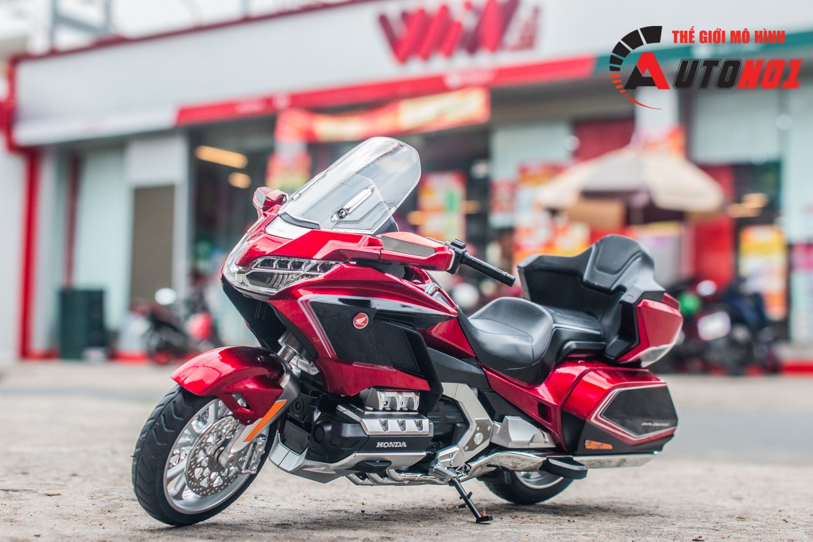  Mô hình xe Honda Goldwing GL800 2021 có đèn - âm thanh tỉ lệ 1:12 Alloy Model MT12012 