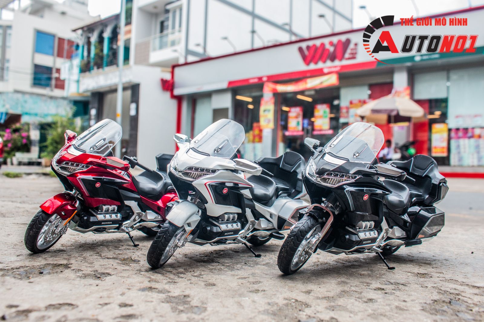  Mô hình xe Honda Goldwing GL800 2021 có đèn - âm thanh tỉ lệ 1:12 Alloy Model MT12012 