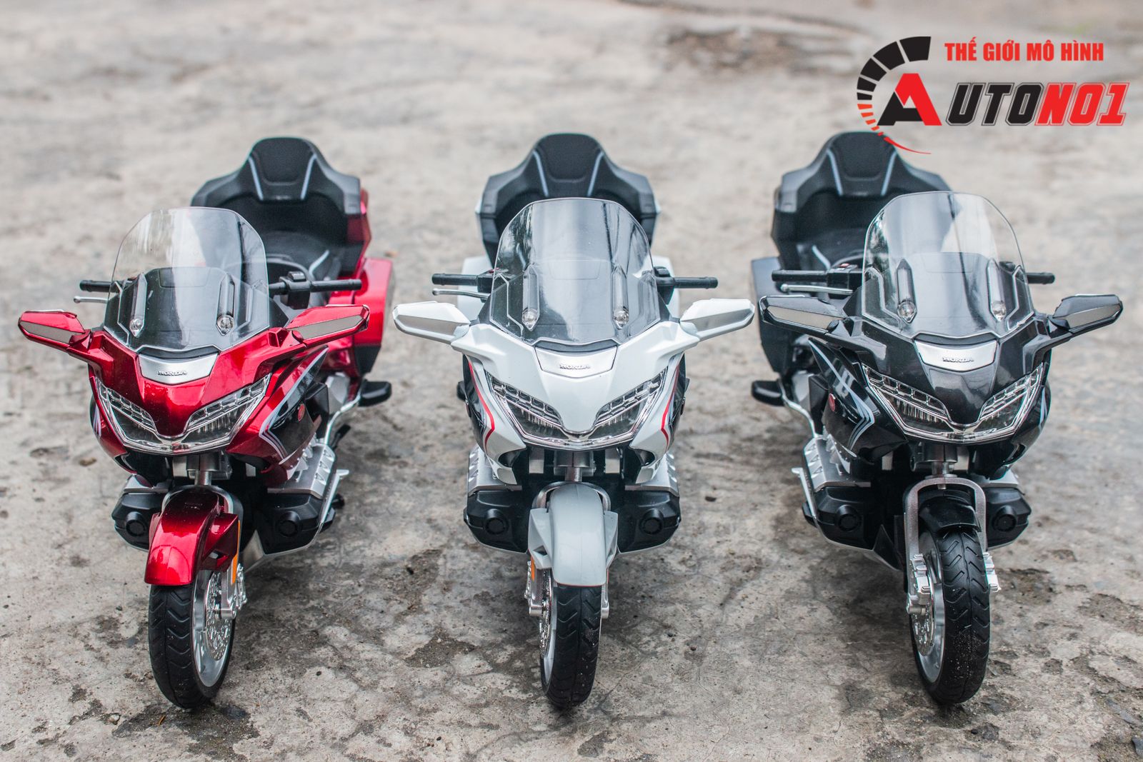  Mô hình xe Honda Goldwing GL800 2021 có đèn - âm thanh tỉ lệ 1:12 Alloy Model MT12012 