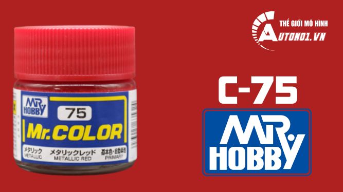  Lacquer c75 metallic red sơn mô hình màu đỏ trong suốt Lacquer 10ml Mr.Hobby C75 