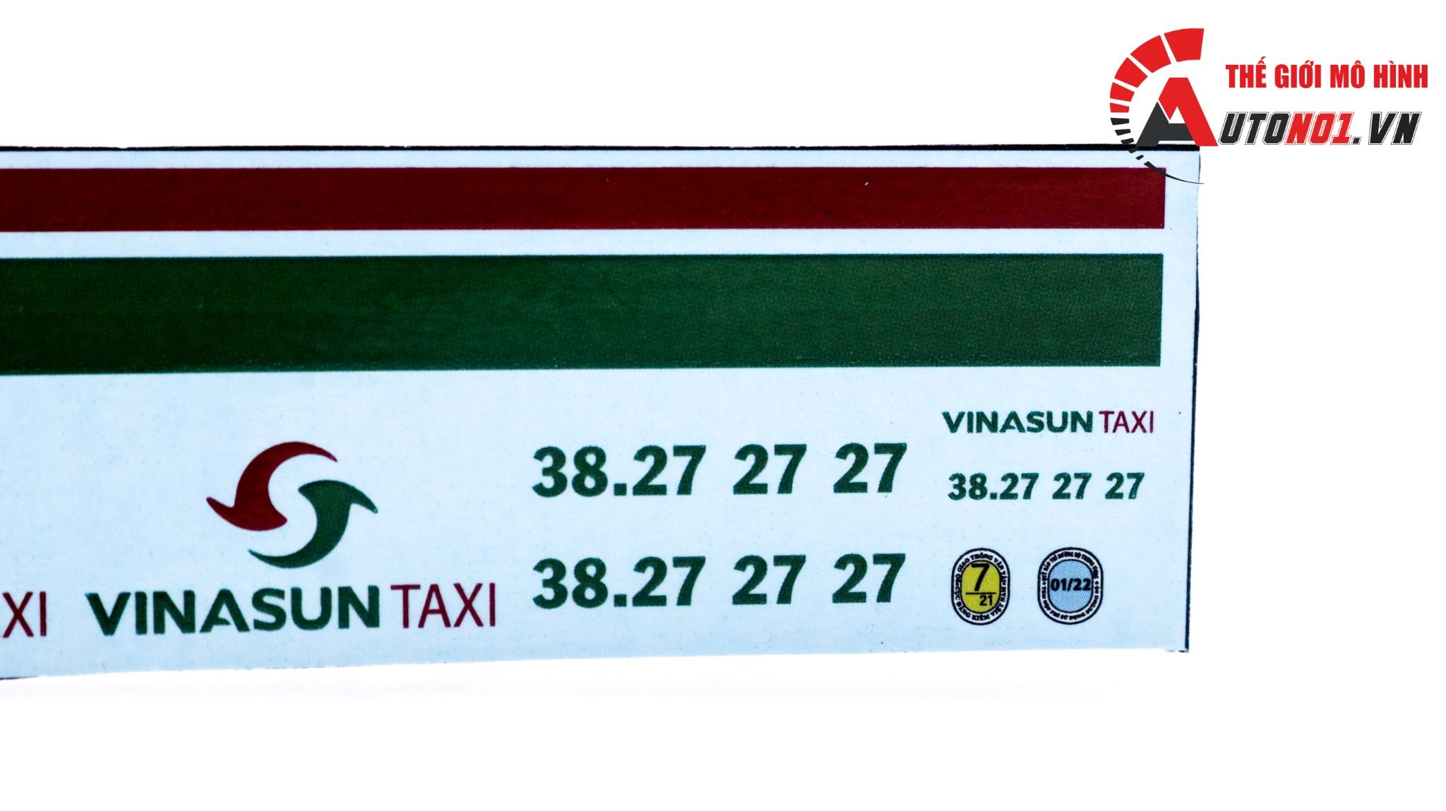  Decal nước cho xe dịch vụ - thương mại Vinasun taxi dán mọi nền màu cho xe mô hình tỉ lệ 1:24 DC704 