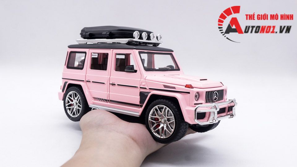  Mô hình xe Mercedes-Benz G-class G63 có hộp camping trên mui, figure, phun khói, đánh lái được full open tỉ lệ 1:24 Alloy Models 8108 