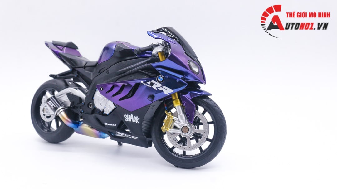  Mô hình xe độ Bmw S1000rr Galaxy 1:12 Autono1 MSZ D224F 