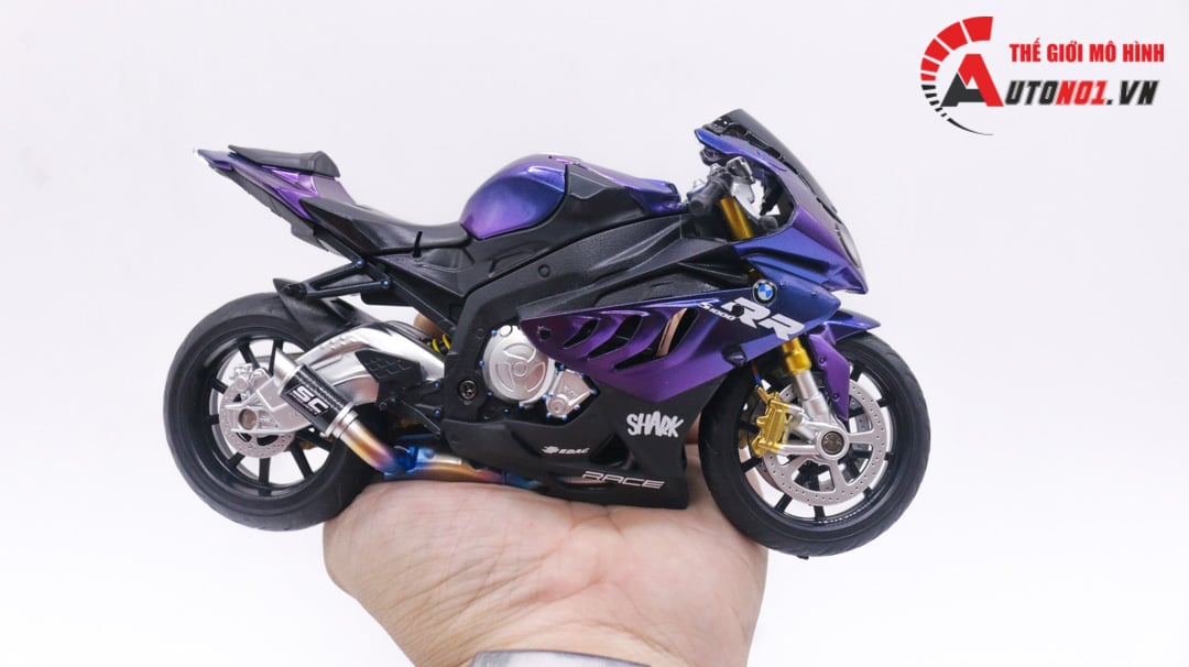  Mô hình xe độ Bmw S1000rr Galaxy 1:12 Autono1 MSZ D224F 