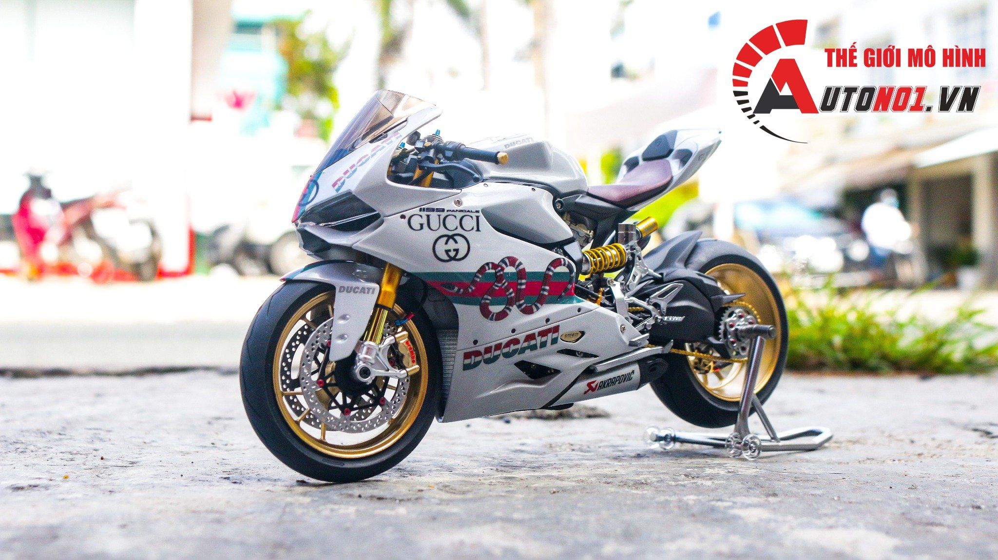  Mô hình xe cao cấp Ducati 1199 Panigale Gucci Nồi Khô 1:12 Tamiya D227H 