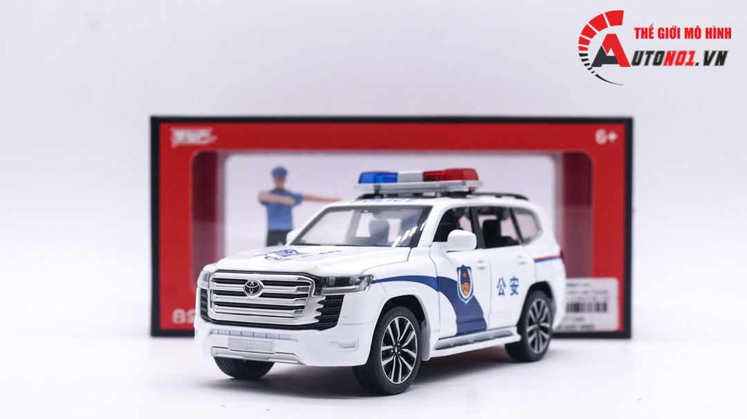  Mô hình xe cảnh sát Toyota Land Cruiser LC300 tỉ lệ 1:32 Alloy Model OT129 