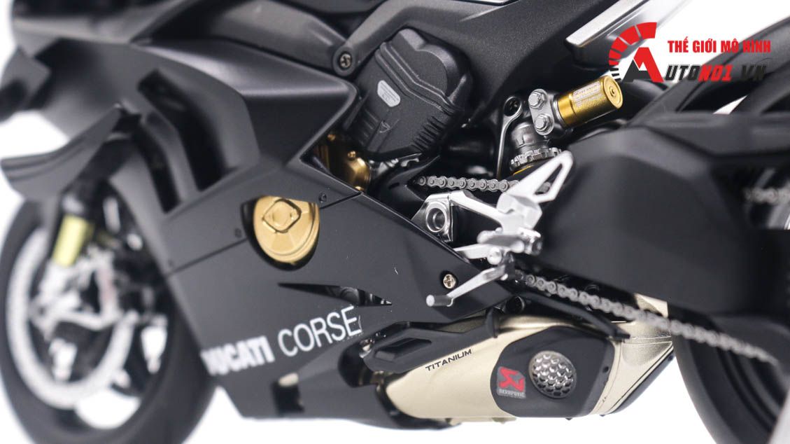  Mô hình xe cao cấp Ducati Superleggera V4 Corse black độ nồi khô tỉ lệ 1:12 Tamiya D234F 