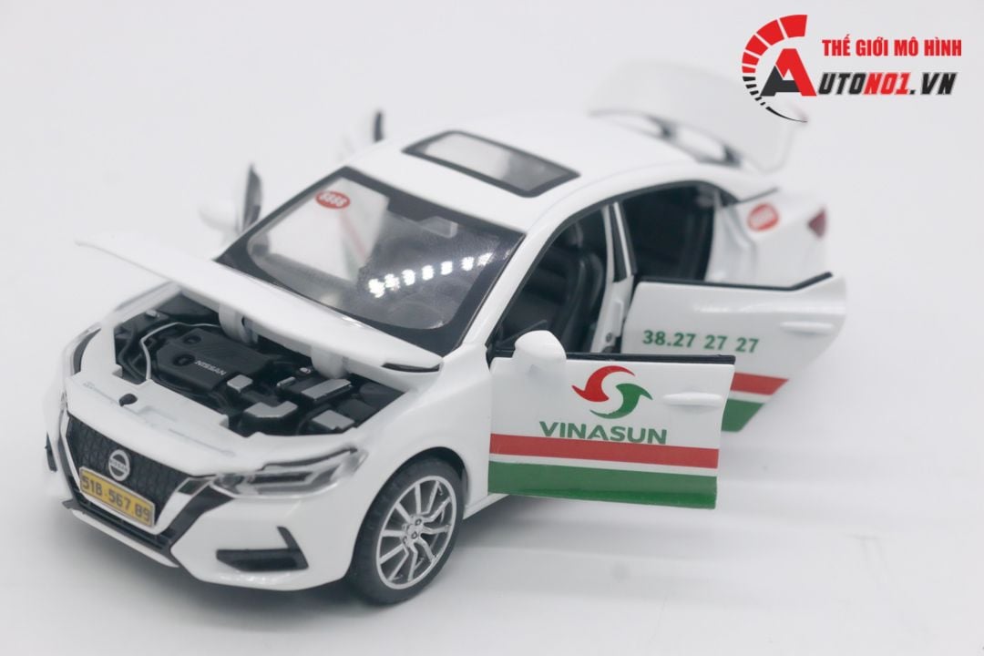  Mô hình xe độ dịch vụ taxi Vinasun Nissan full open hộp mica 1:32 Alloy Autono1 OT154 