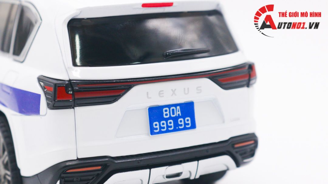  Mô hình xe ô tô độ CSGT Lexus LX600 full kính full open có đèn tỉ lệ 1:24 Chimei model Autono1 OT148 