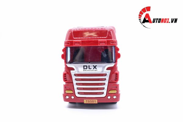 MÔ HÌNH XE TẢI VẬN CHUYỂN XE CỨU HOẢ 1:50 HYTRUCK 6094