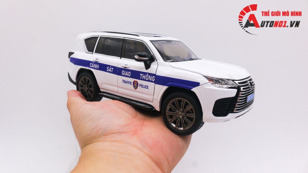  Mô hình xe ô tô độ CSGT Lexus LX600 full kính full open có đèn tỉ lệ 1:24 Chimei model Autono1 OT148 