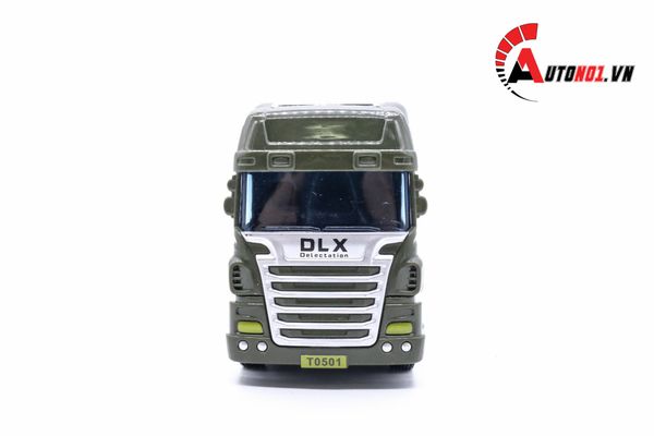 MÔ HÌNH XE TẢI VẬN CHUYỂN XE QUÂN SỰ 1:50 HYTRUCK 6093