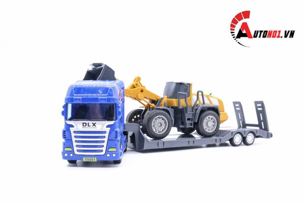 MÔ HÌNH XE TẢI VẬN CHUYỂN XE XÚC 1:50 HYTRUCK 6092