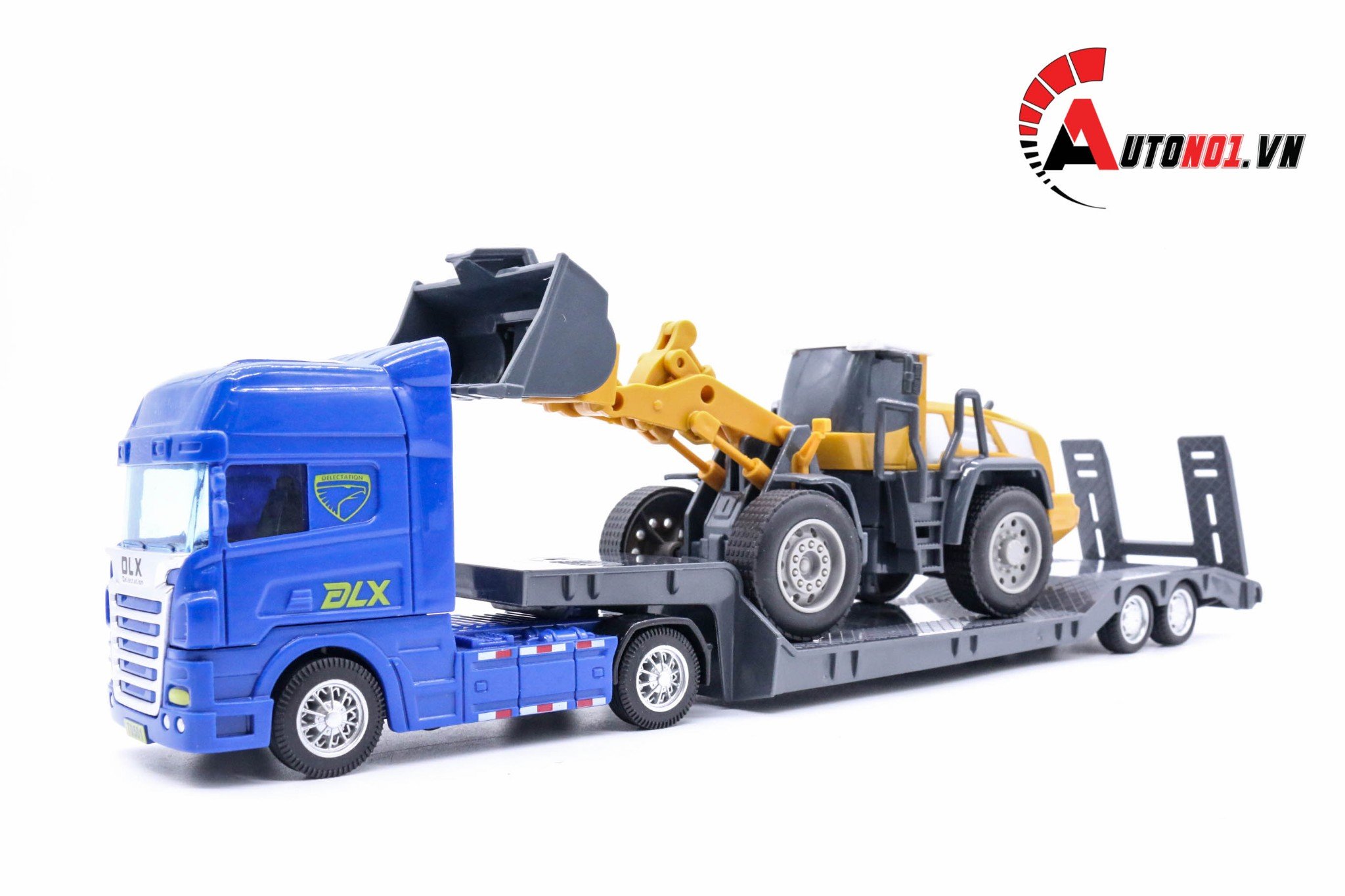 MÔ HÌNH XE TẢI VẬN CHUYỂN XE XÚC 1:50 HYTRUCK 6092