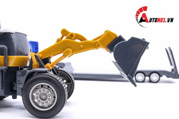 MÔ HÌNH XE TẢI VẬN CHUYỂN XE XÚC 1:50 HYTRUCK 6092