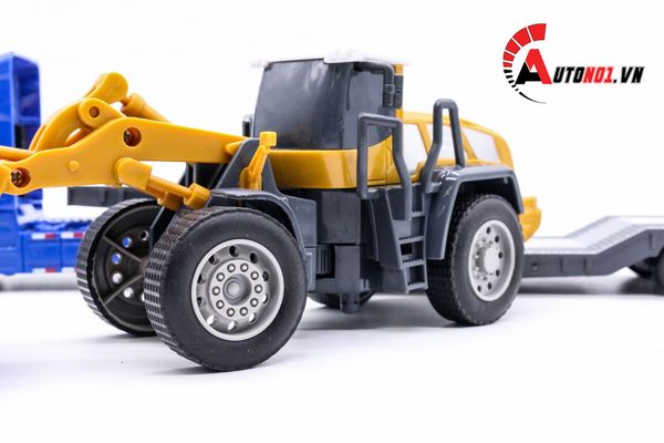 MÔ HÌNH XE TẢI VẬN CHUYỂN XE XÚC 1:50 HYTRUCK 6092