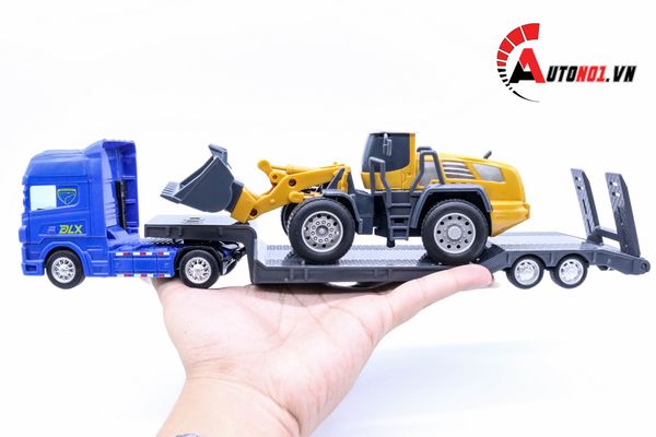 MÔ HÌNH XE TẢI VẬN CHUYỂN XE XÚC 1:50 HYTRUCK 6092