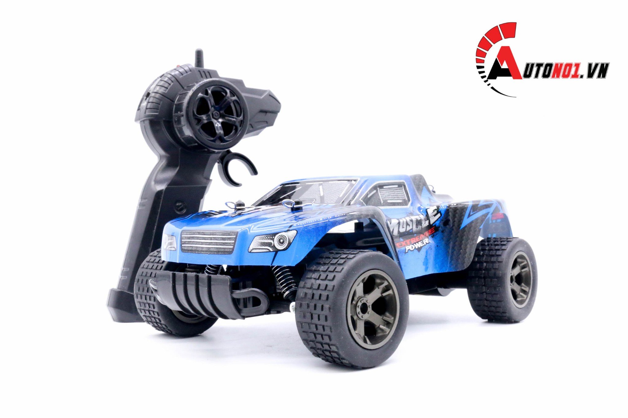  Mô hình xe điều khiển địa hình Muscle Extreme power blue tỉ lệ 1:18 Deer man DK012 