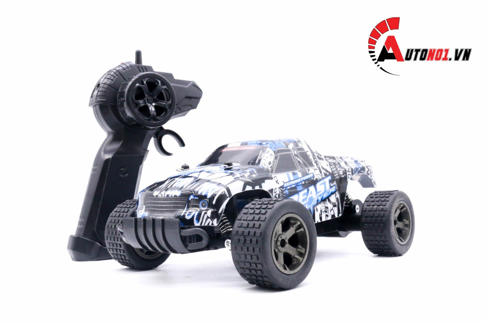  MÔ HÌNH XE ĐIỀU KHIỂN Ô TÔ OFF ROAD BEAST BLUE 1:18 HÃNG DEERMAN 6080 