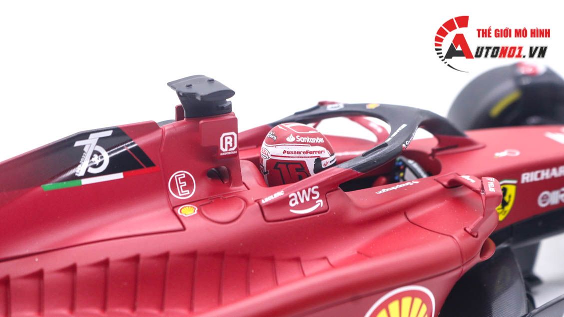  Mô hình xe đua F1-75 Ferrari Formula Racing 2022 tỉ lệ 1:18 Bburago 8115 