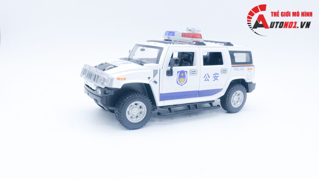  Mô hình xe ô tô cảnh sát Hummer H2 tỉ lệ 1:24 Alloy model OT140 