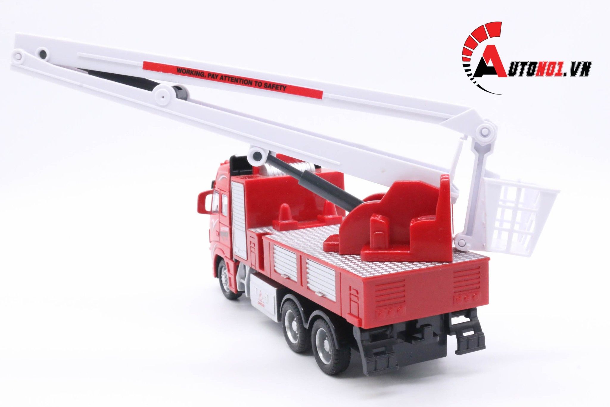  Mô hình xe tải cẩu trục red 1:32 alloy 